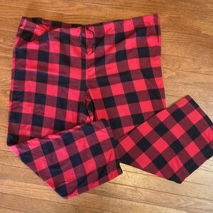 Coldwater Creek Red and Black Buffalo Plaid Pajama Pants Size 1X